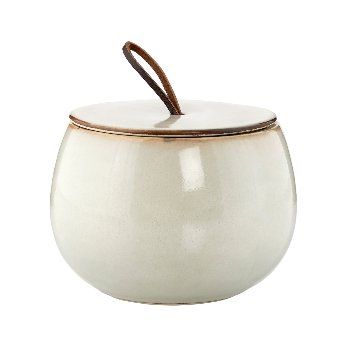 Lene Bjerre Amera jar white sands o11.5 cm | Scandinavian Design | Storage jars | Beige