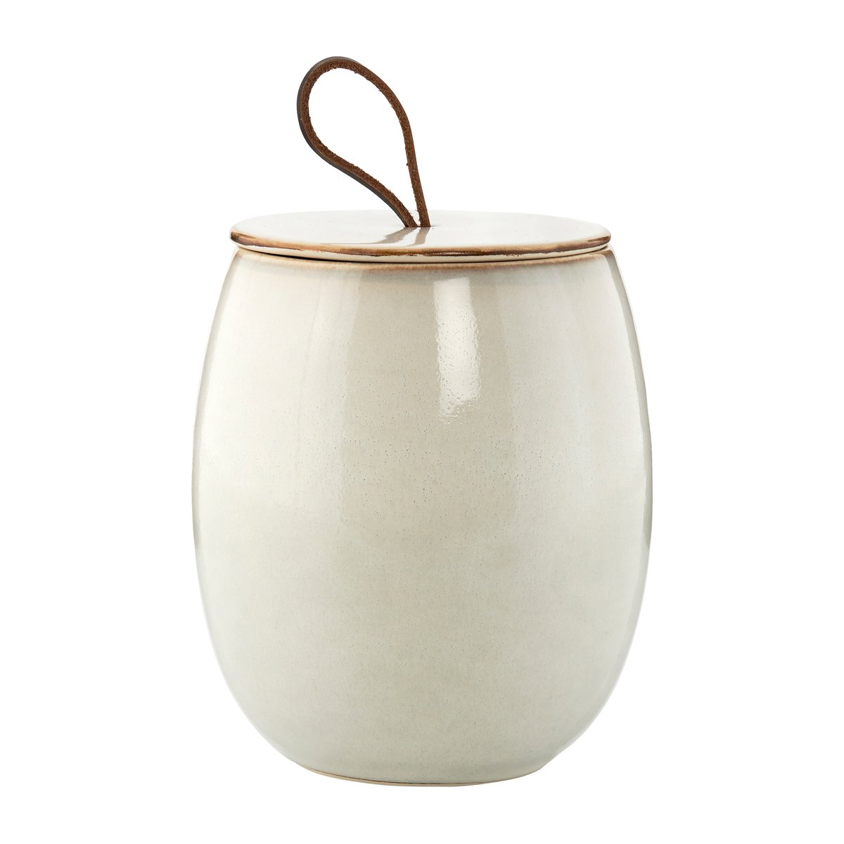 Lene Bjerre Amera jar white sands o12 cm | Scandinavian Design | Storage jars | Beige