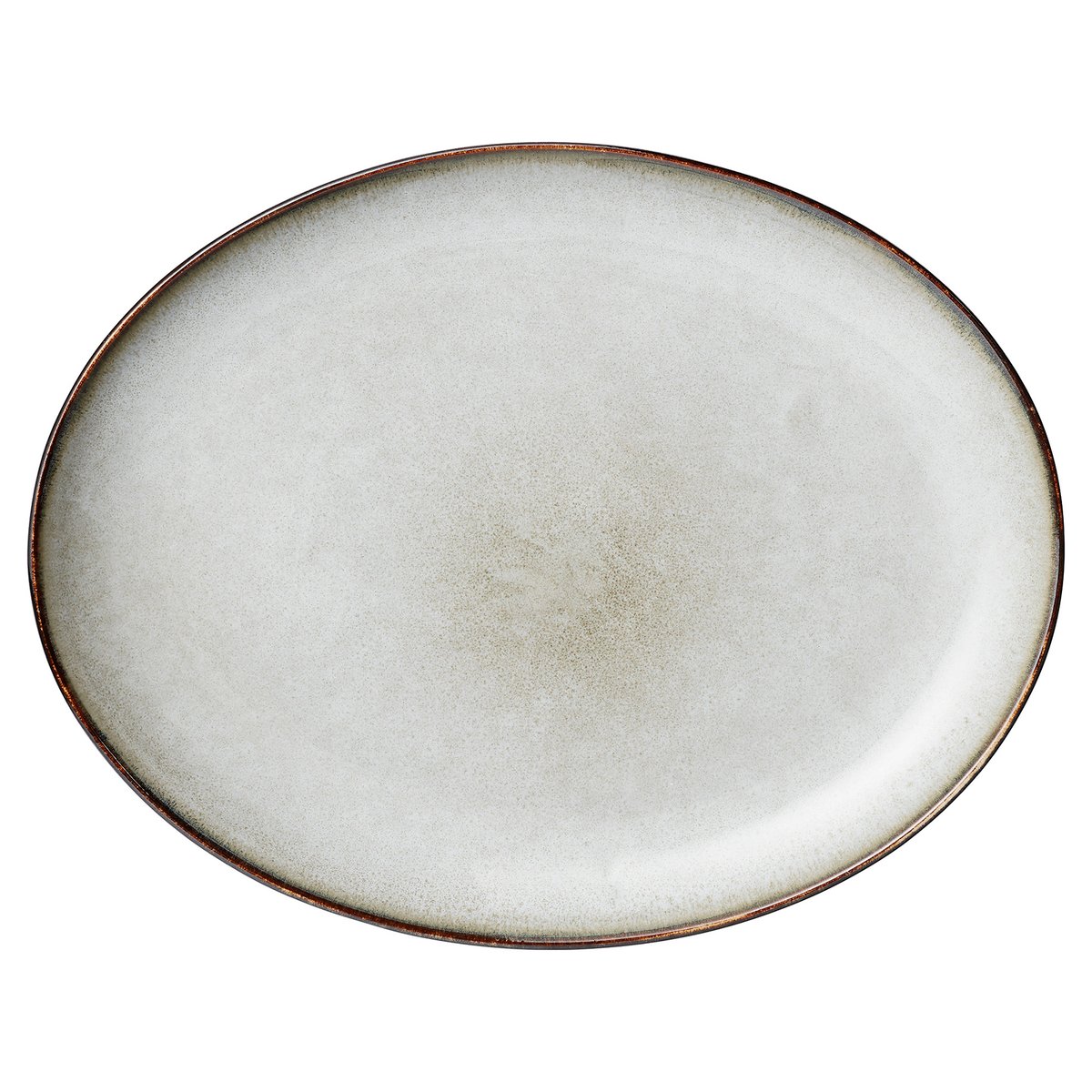 Lene Bjerre Amera plate oval grey | Scandinavian Design | Dinner plates | Grey