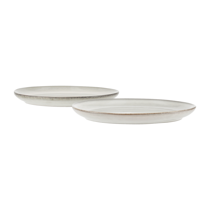 Amera plate oval - white sands - Lene Bjerre