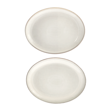 Amera plate oval - white sands - Lene Bjerre