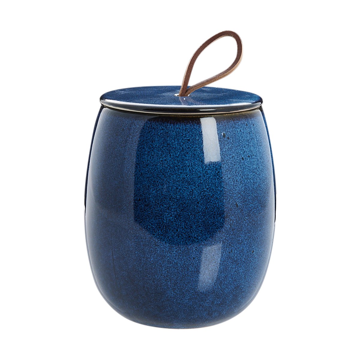 Lene Bjerre Amera storage jar with lid blue o12 cm | Scandinavian Design | Storage jars | Blue