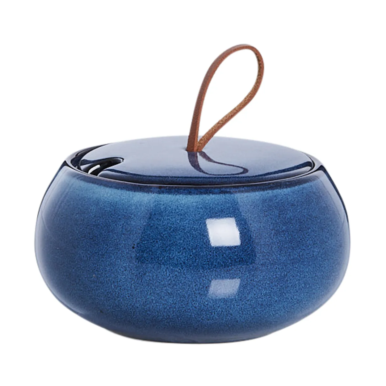 Lene Bjerre Amera sugar bowl with lid o13 cm Blue | Scandinavian Design | Sugar bowls | Blue