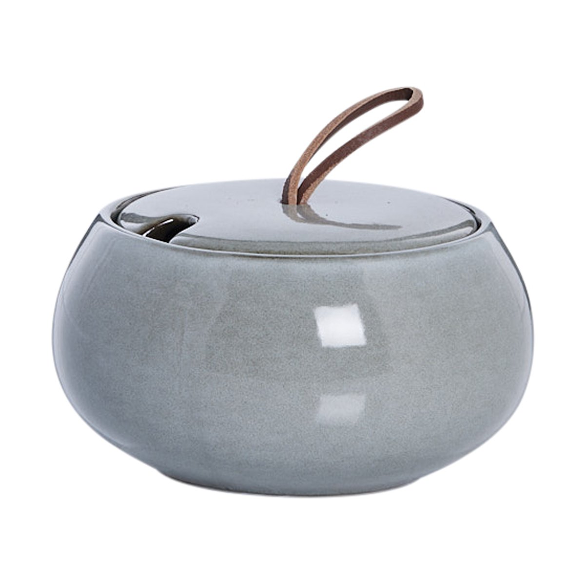 Lene Bjerre Amera sugar bowl with lid o13 cm Grey | Scandinavian Design | Sugar bowls | Grey