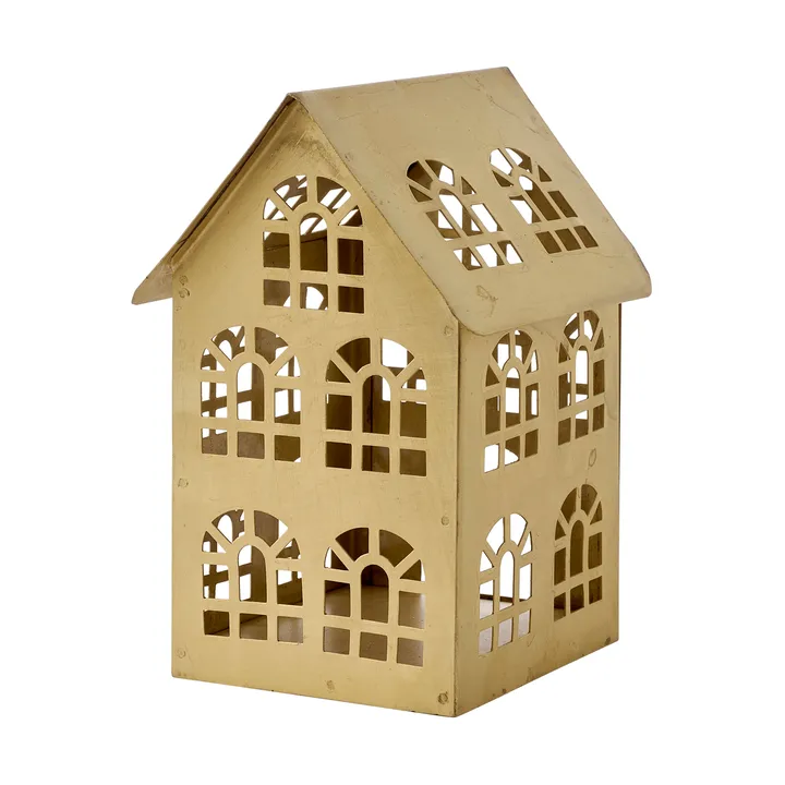 Bolille tealight holder - Gold-coloured, 9x12xH17 cm - Lene Bjerre