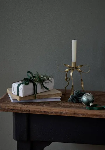 Bovinne candleholder - Gold-coloured, 17x17x18 cm - Lene Bjerre