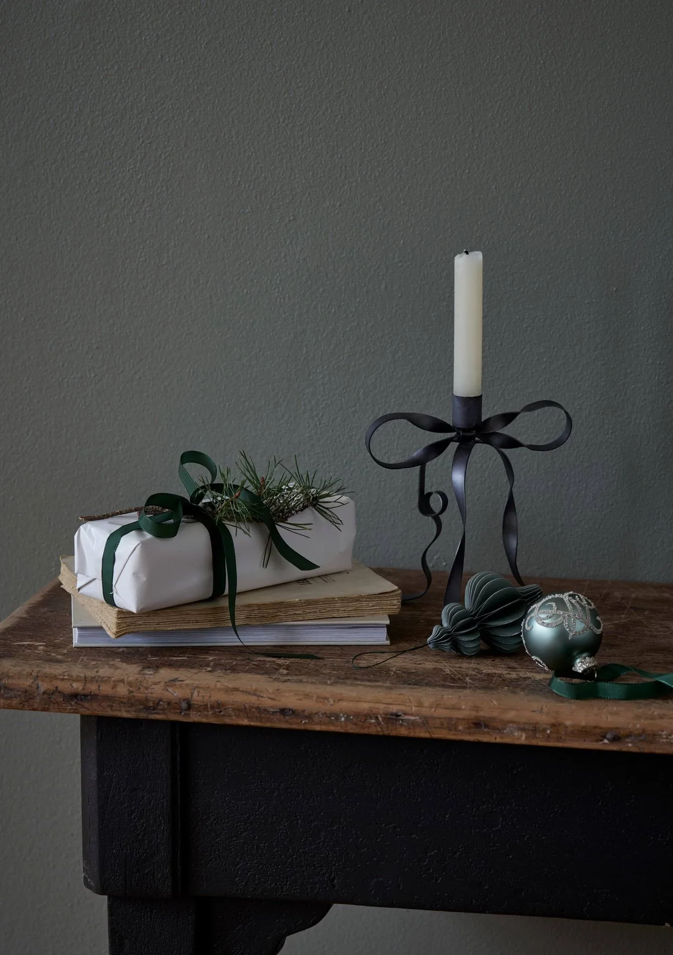 Bovinne candleholder, Grey, 17x17x18 cm Lene Bjerre