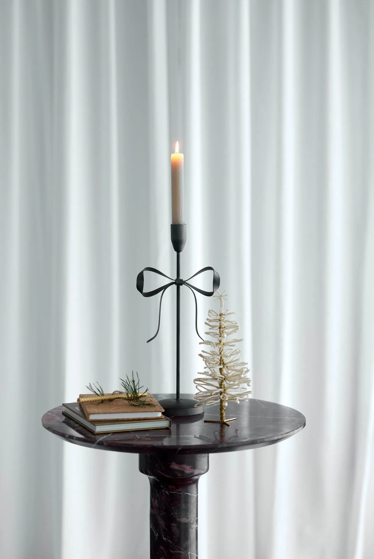 Bovinne candleholder, Grey, 9x15x32.5 cm Lene Bjerre