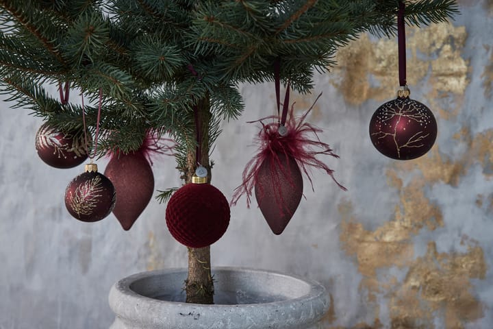 Cadelia bauble branch Ø6 cm, pomegranate-light gold Lene Bjerre