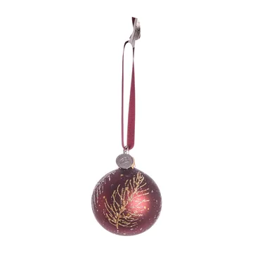 Cadelia bauble feather Ø6 cm - pomegranate-light gold - Lene Bjerre