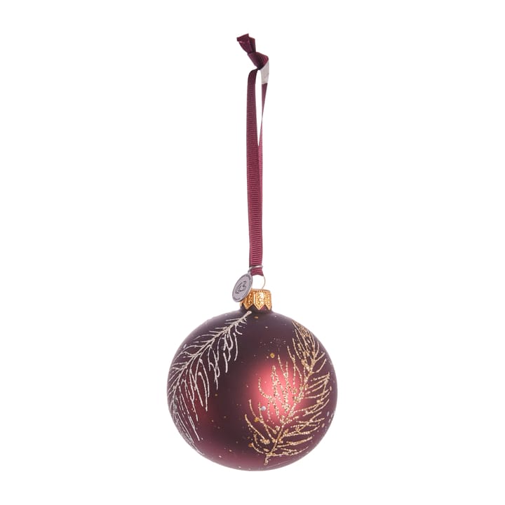 Cadelia bauble feather Ø8 cm - pomegranate-light gold - Lene Bjerre