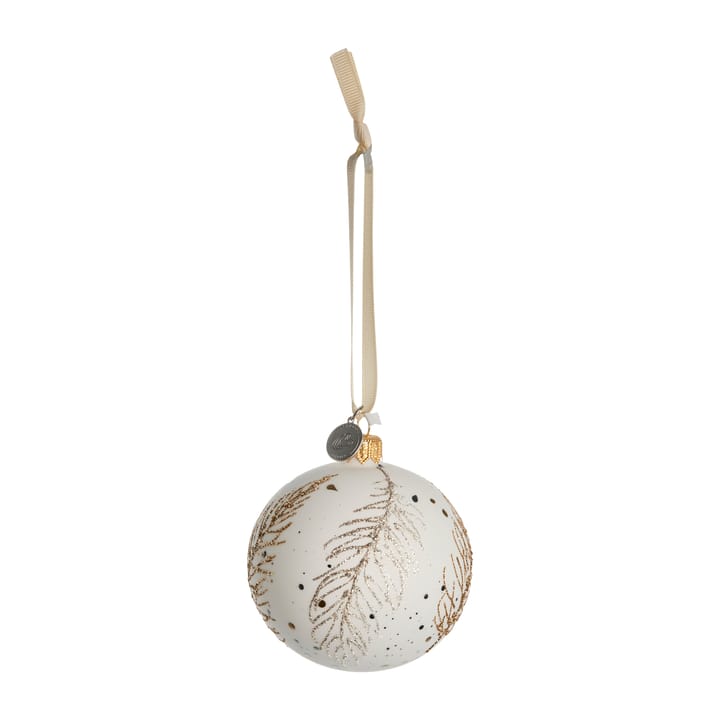 Cadelia bauble feather Ø8 cm, white-light gold Lene Bjerre
