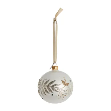 Cadelia bauble lleafy tree Ø8 cm - white-silver - Lene Bjerre