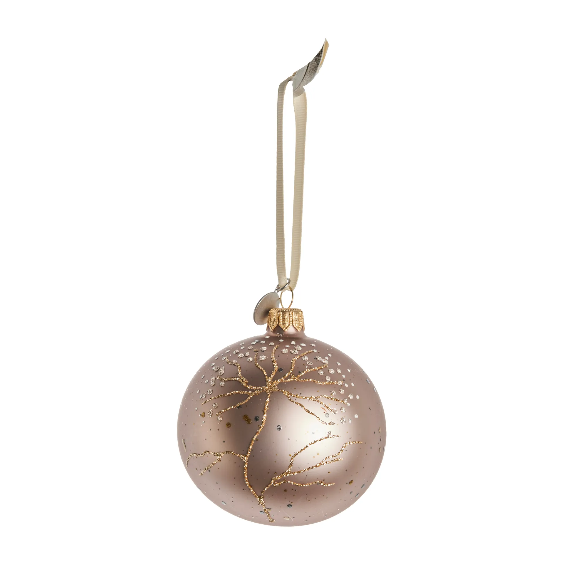 Cadelia bauble tree Ø8 cm, powder-light gold Lene Bjerre