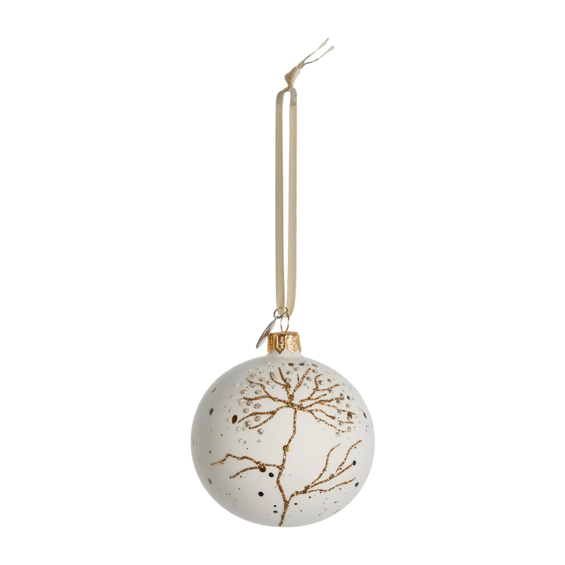 Cadelia bauble tree Ø8 cm, white-light gold Lene Bjerre
