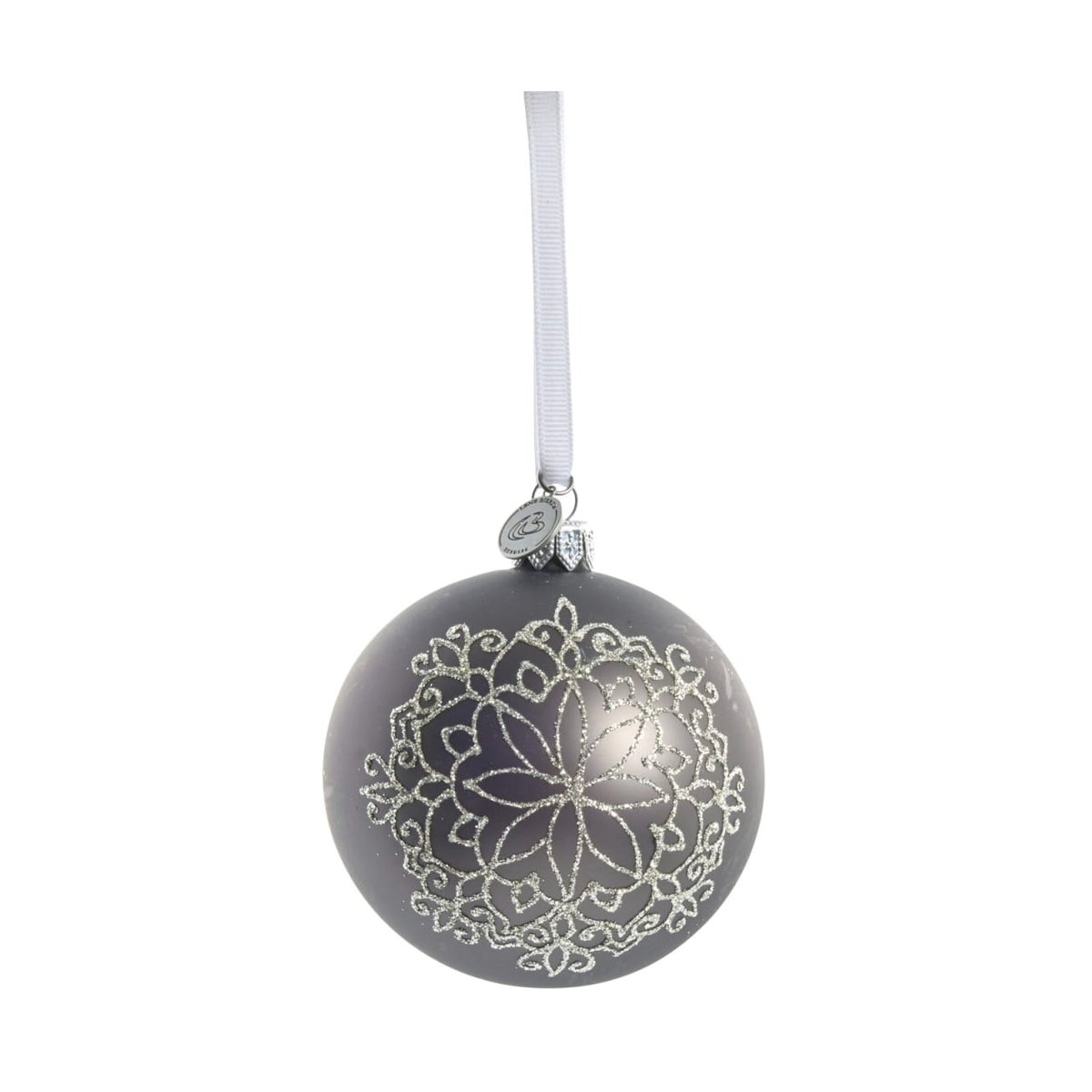 Lene Bjerre Cadelia Christmas bauble o8 cm Dark grey, snowflake