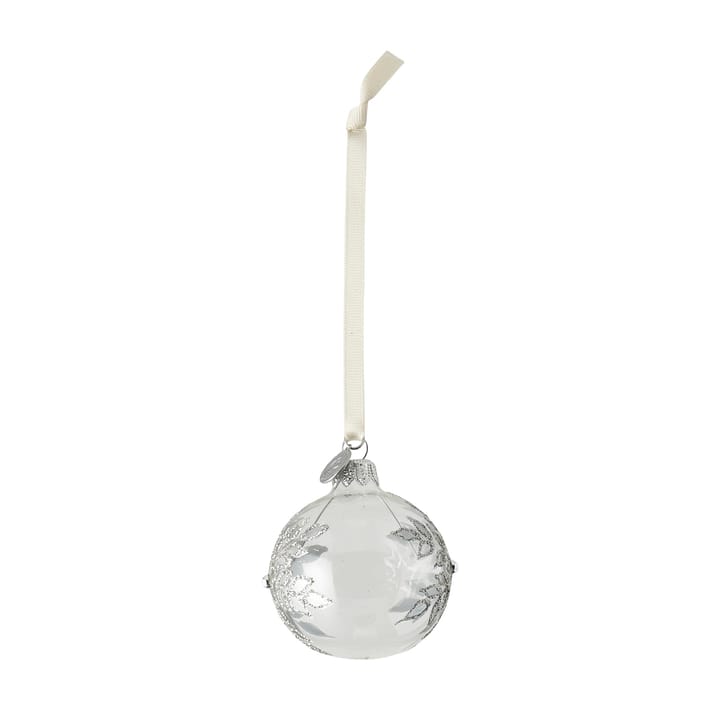 Cadelia Christmas Bauble ice flower Ø6 cm - Clear-silver - Lene Bjerre