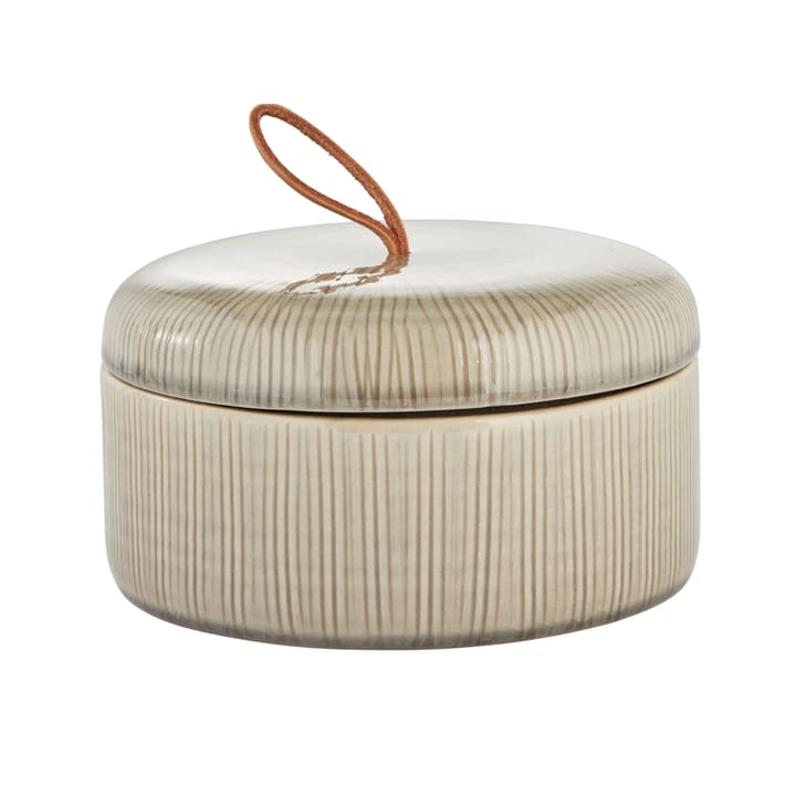 Callie storage jar with lid Ø16 cm - Silver grey - Lene Bjerre