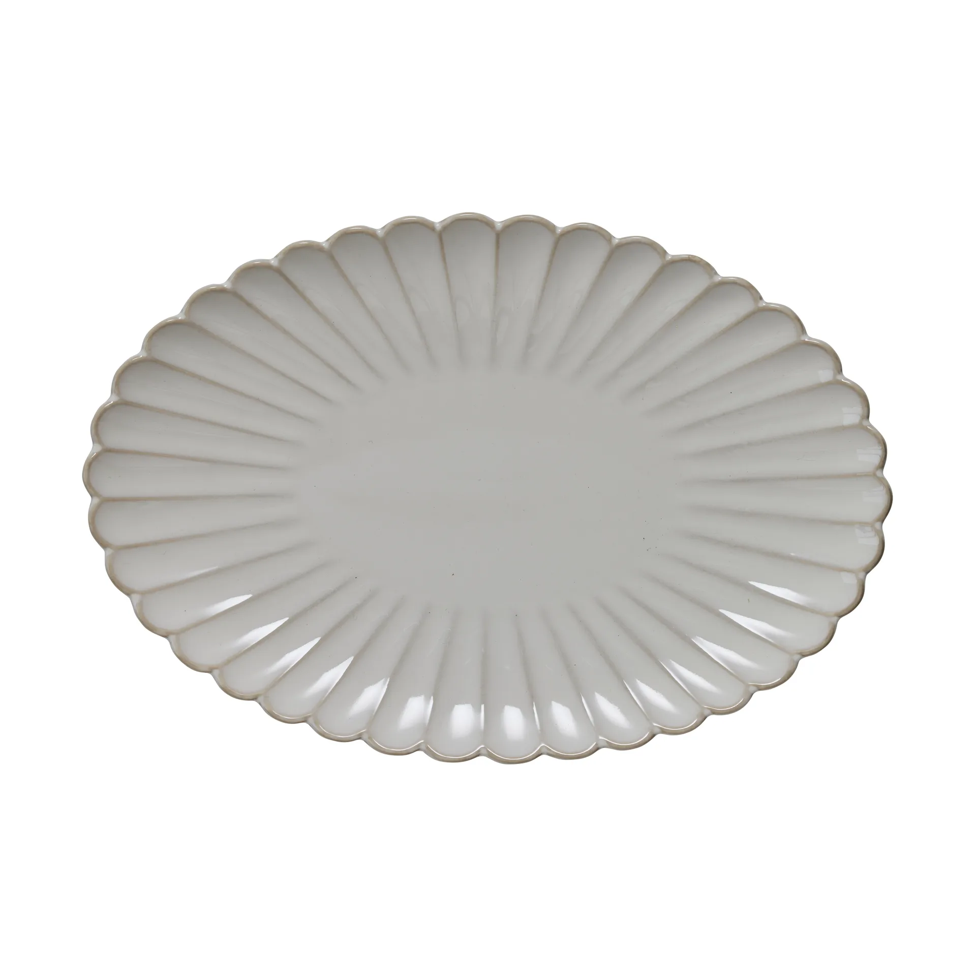 Camille serving platter 30.5x21 cm, Off white Lene Bjerre