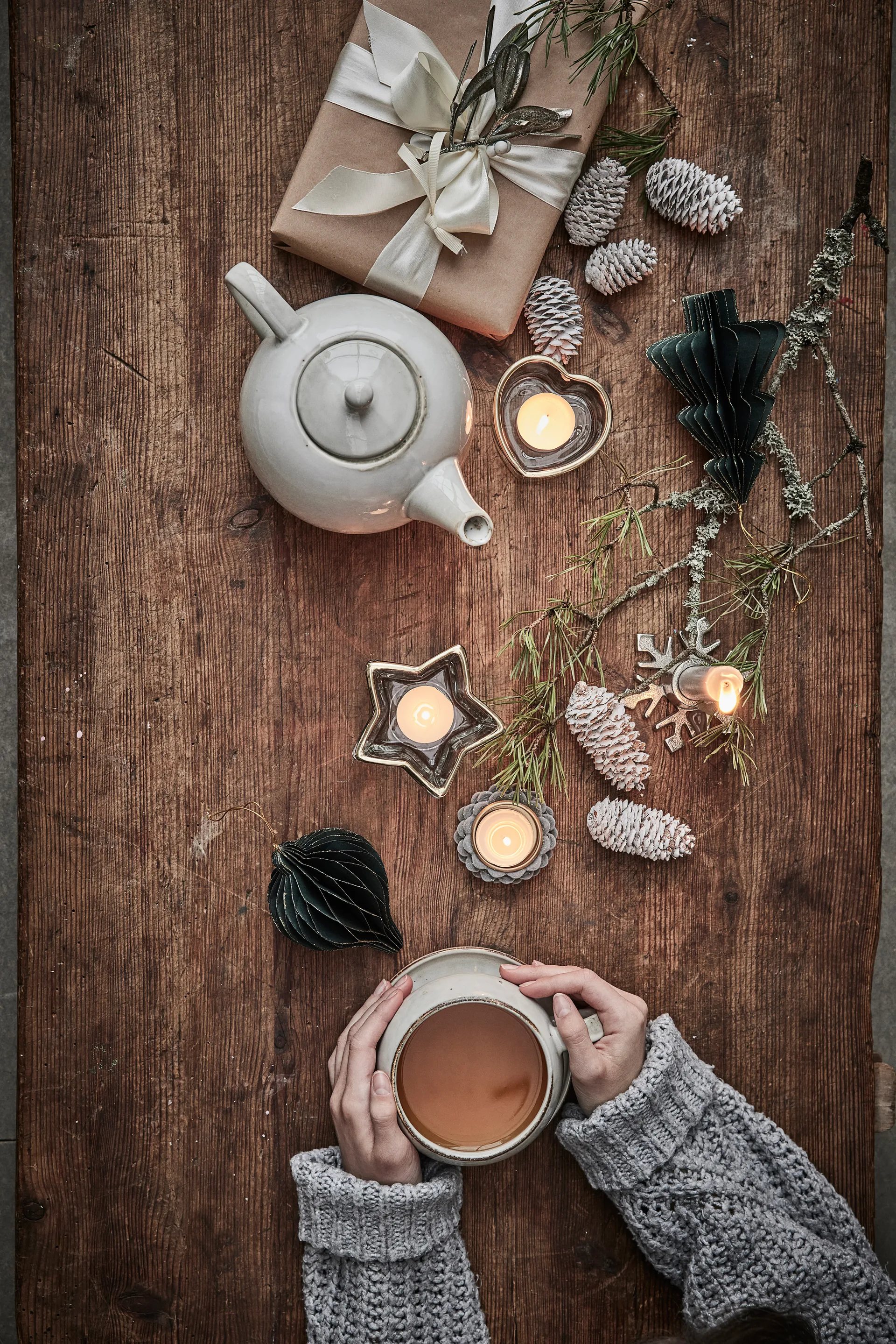 Caville candle sticks snow flake, silver Lene Bjerre