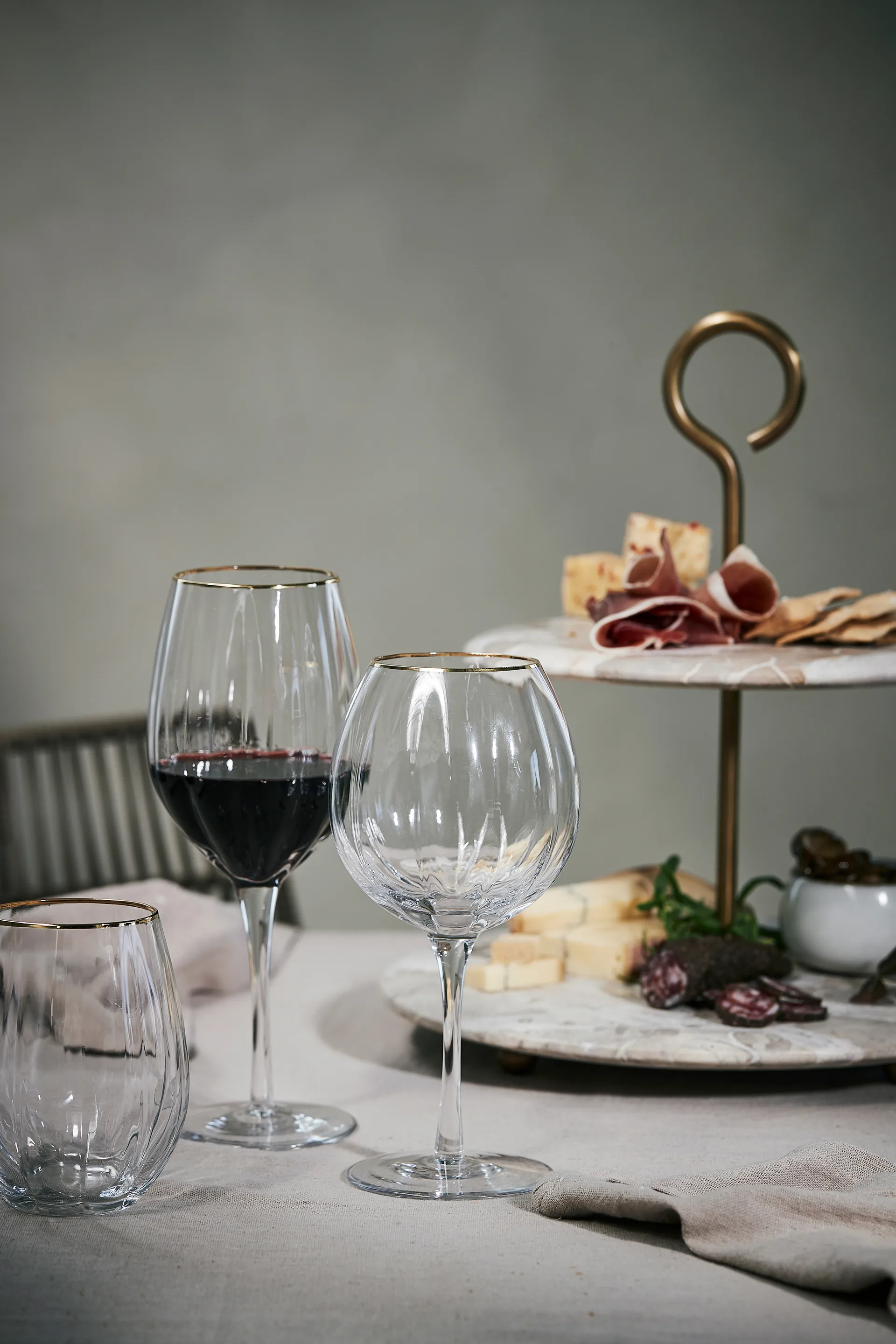 Claudine gin glass 60.5 cl, Clear-light gold Lene Bjerre