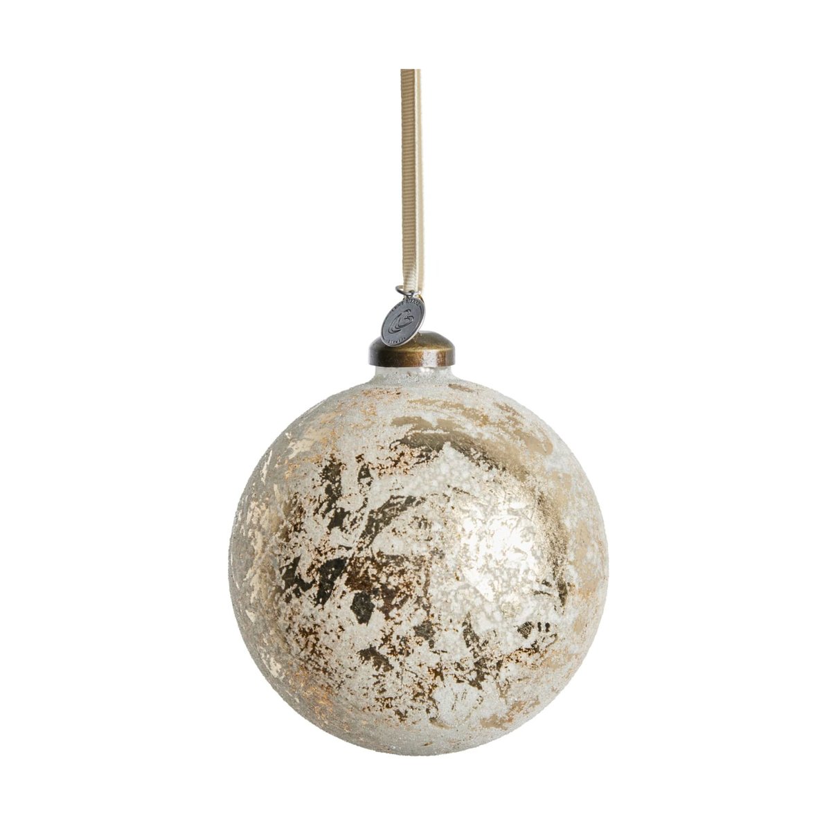Lene Bjerre Clearena Christmas bauble Ø10 cm Off white-gold
