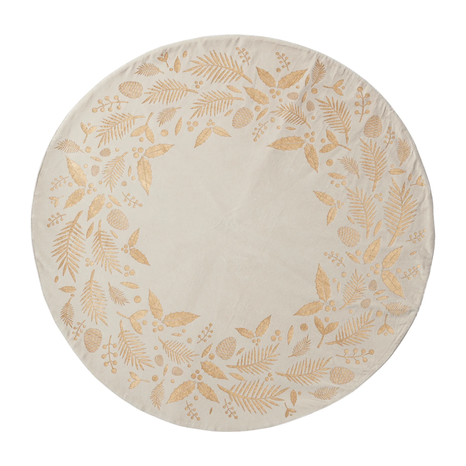 Cristie Chrsitmas tree rug Ø110 cm, linen-light gold Lene Bjerre