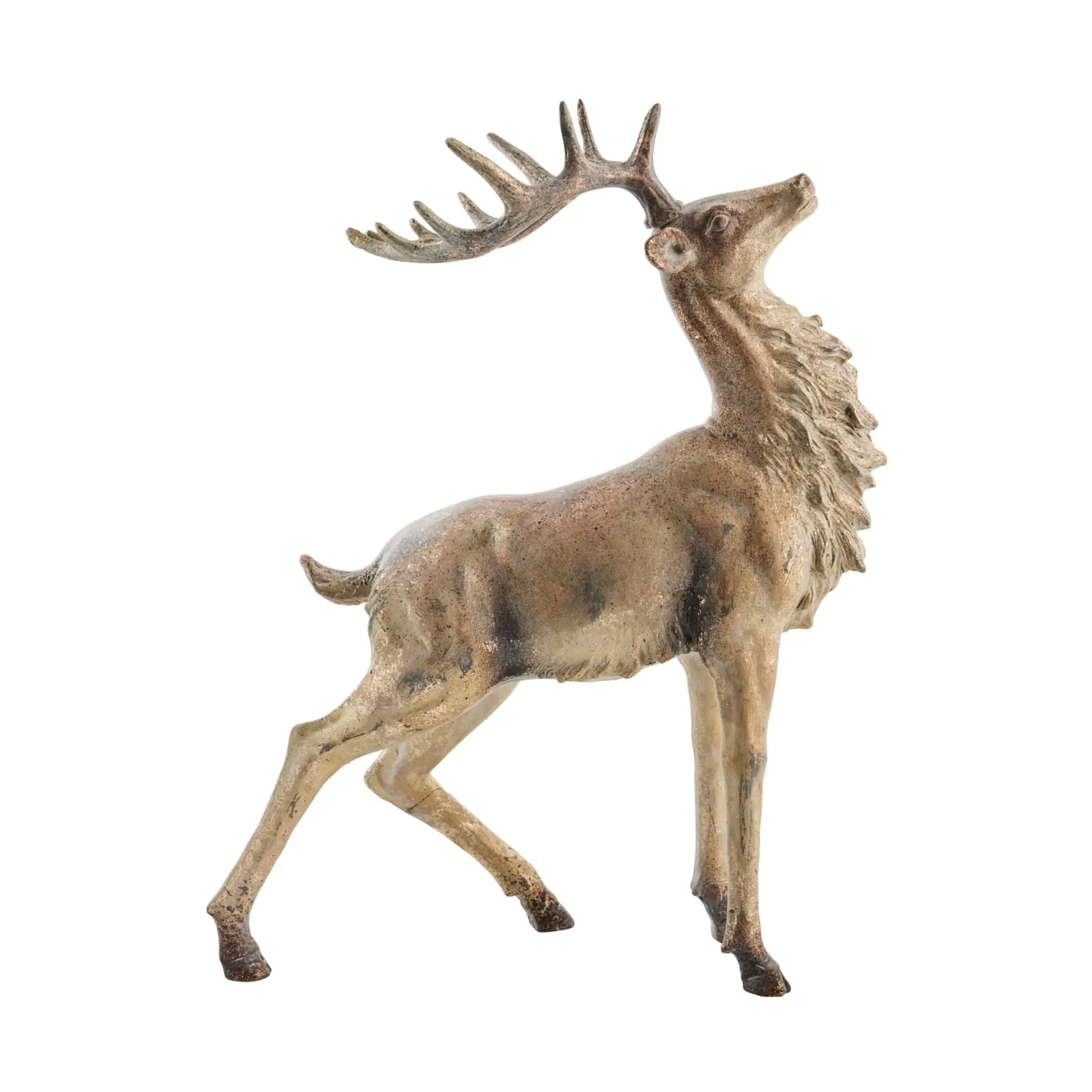 Daisy decoration deer 41.5 cm, Antique brass Lene Bjerre