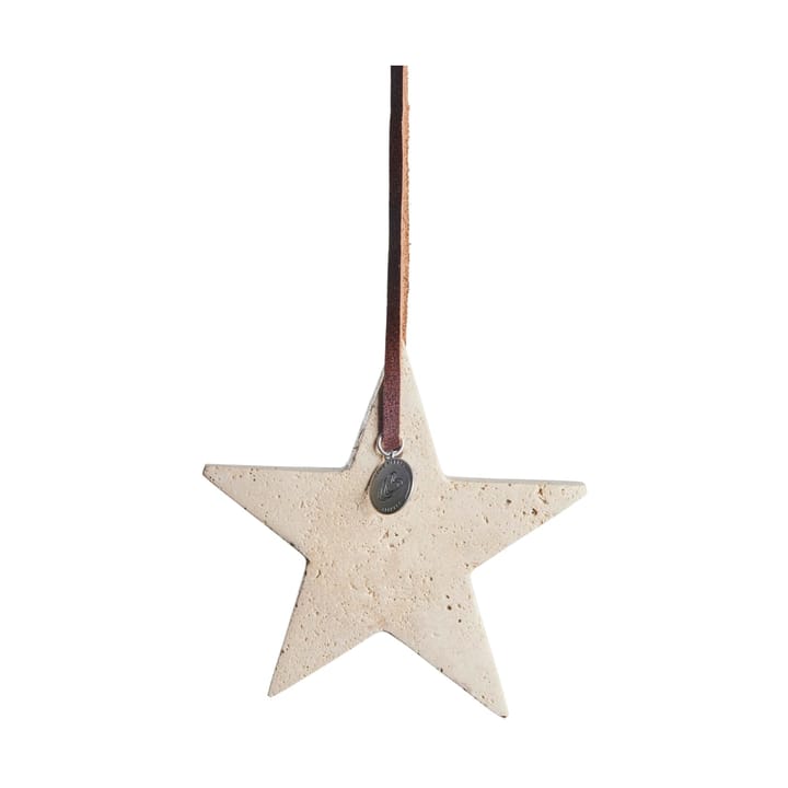Elina Christmas tree decoration star 10 cm - Linen - Lene Bjerre