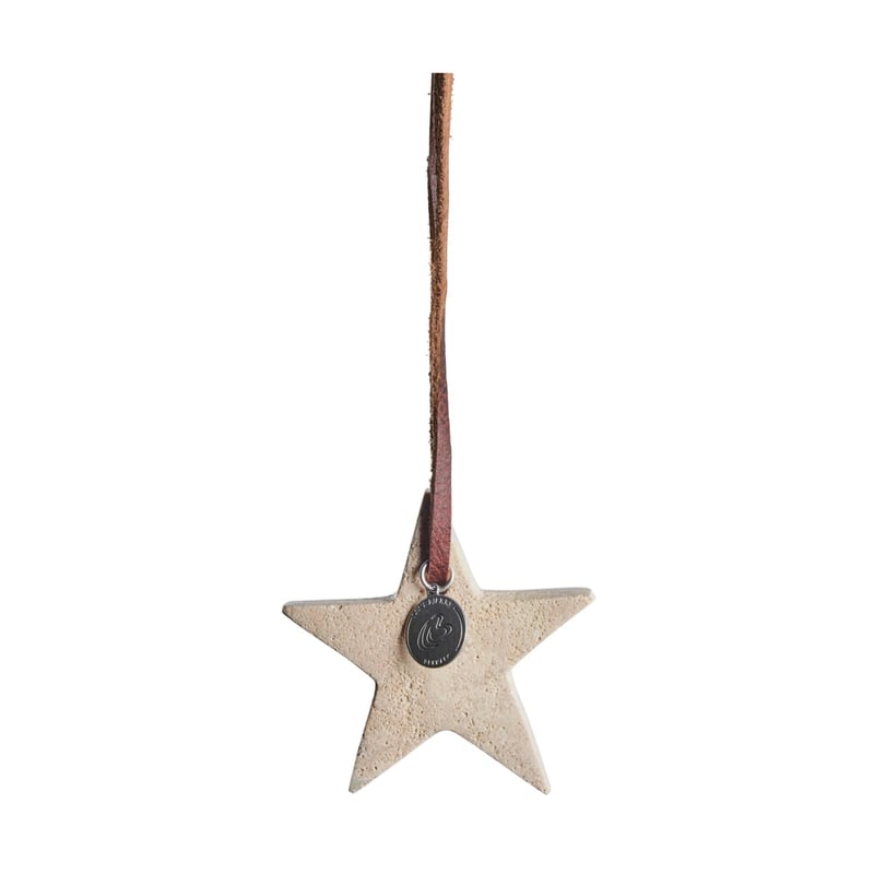 Lene Bjerre Elina Christmas tree decoration star 6.5 cm Linen