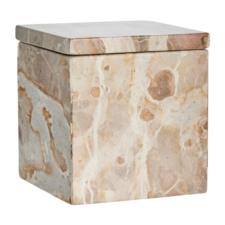 Ellia storage box marble 12x12 cm - Linen - Lene Bjerre