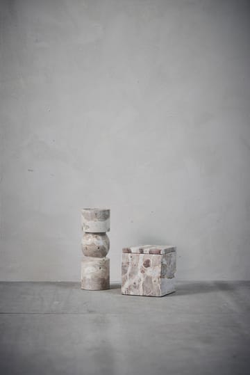 Ellia storage box marble 12x12 cm - Linen - Lene Bjerre