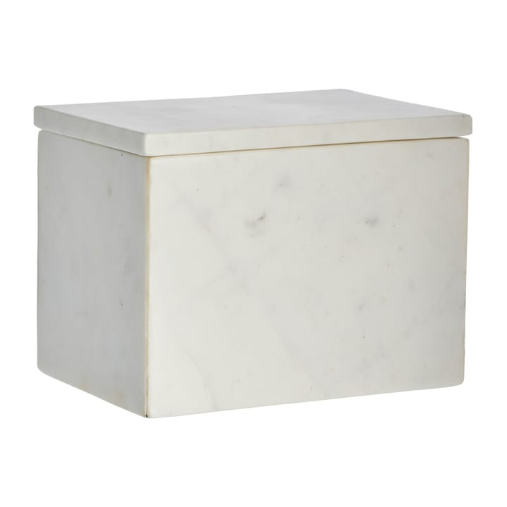 Ellia storage box marble 16.5x11.5 cm - White - Lene Bjerre