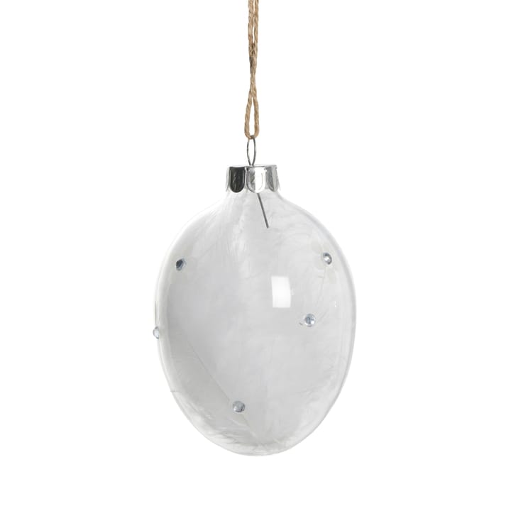 Estoe hanging easter decoration 8.8 cm - Clear-white - Lene Bjerre