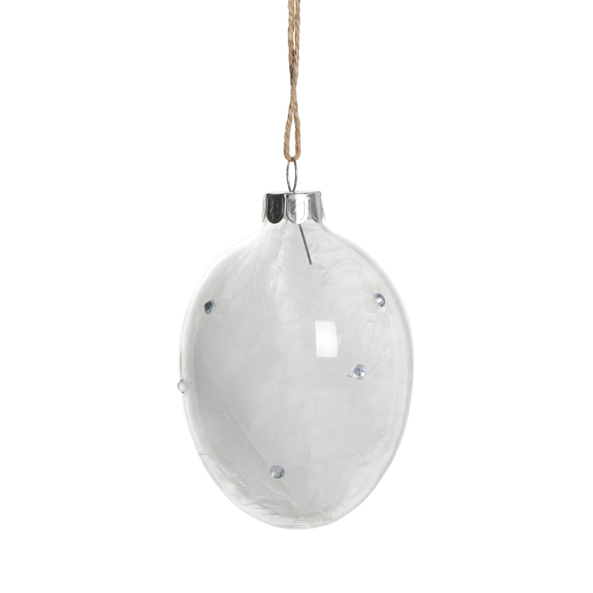 Lene Bjerre Estoe hanging easter decoration 8.8 cm Clear-white