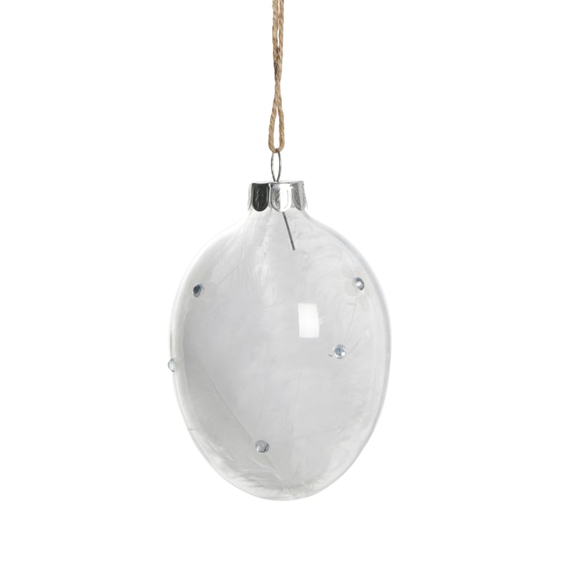 Lene Bjerre Estoe hanging easter decoration 8.8 cm Clear-white