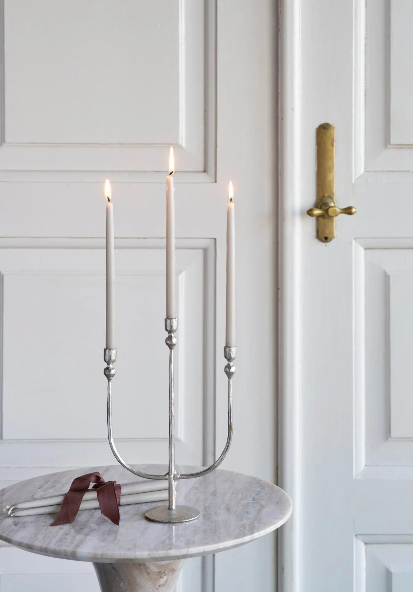 Imelia candle holder, Silver-coloured, 16x7x24.5 cm Lene Bjerre