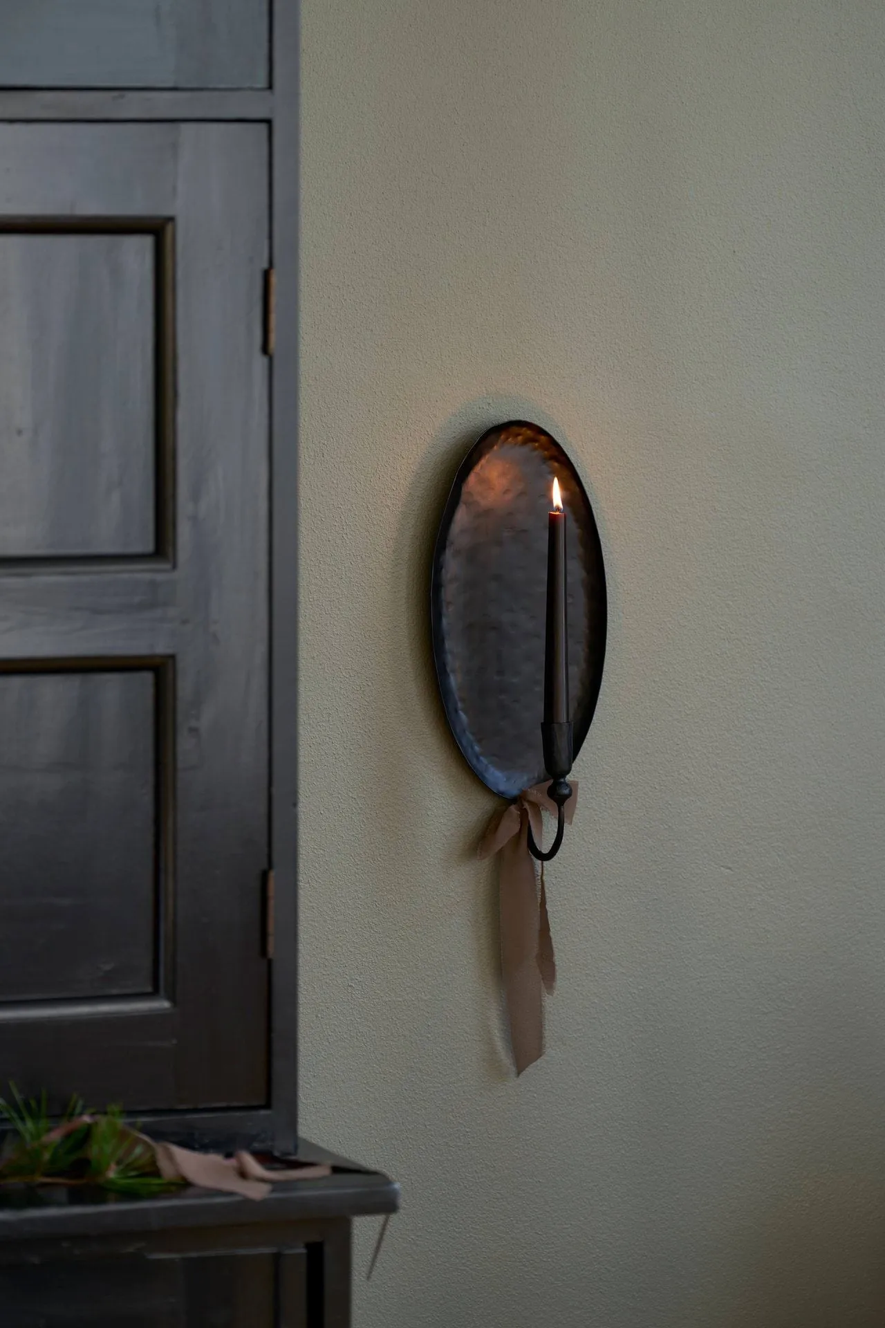 Inine wall candle holder, Black, 17x40 cm Lene Bjerre