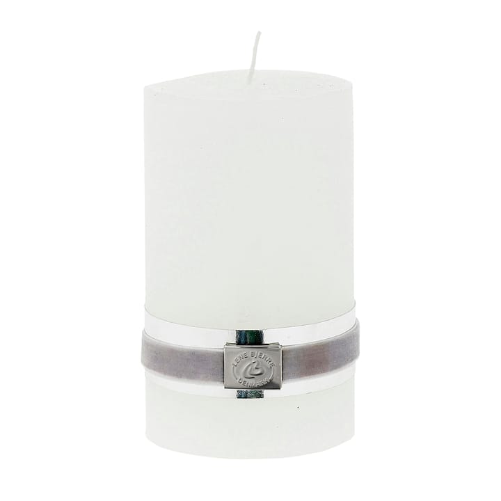 Lene Bjerre Rustic candle, white 12.5 cm Lene Bjerre