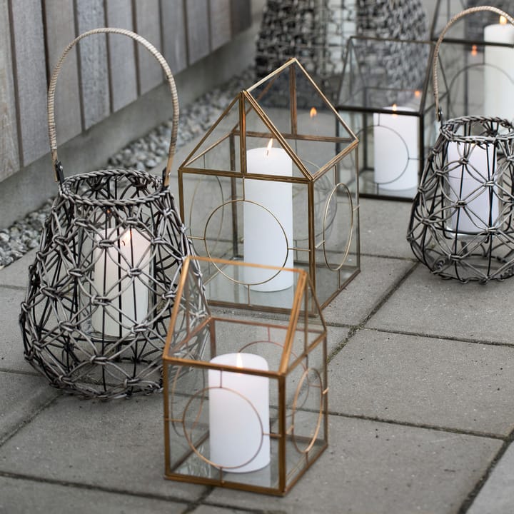 Lene Bjerre Rustic candle, white 12.5 cm Lene Bjerre