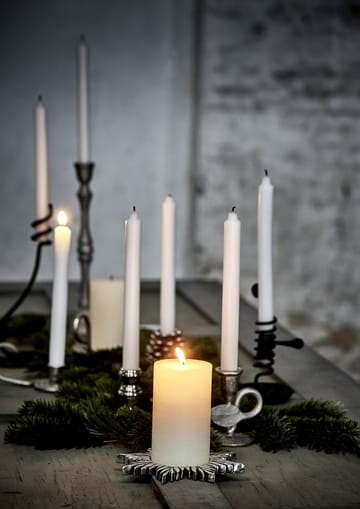 Lene Bjerre Rustic candle - white 20 cm - Lene Bjerre