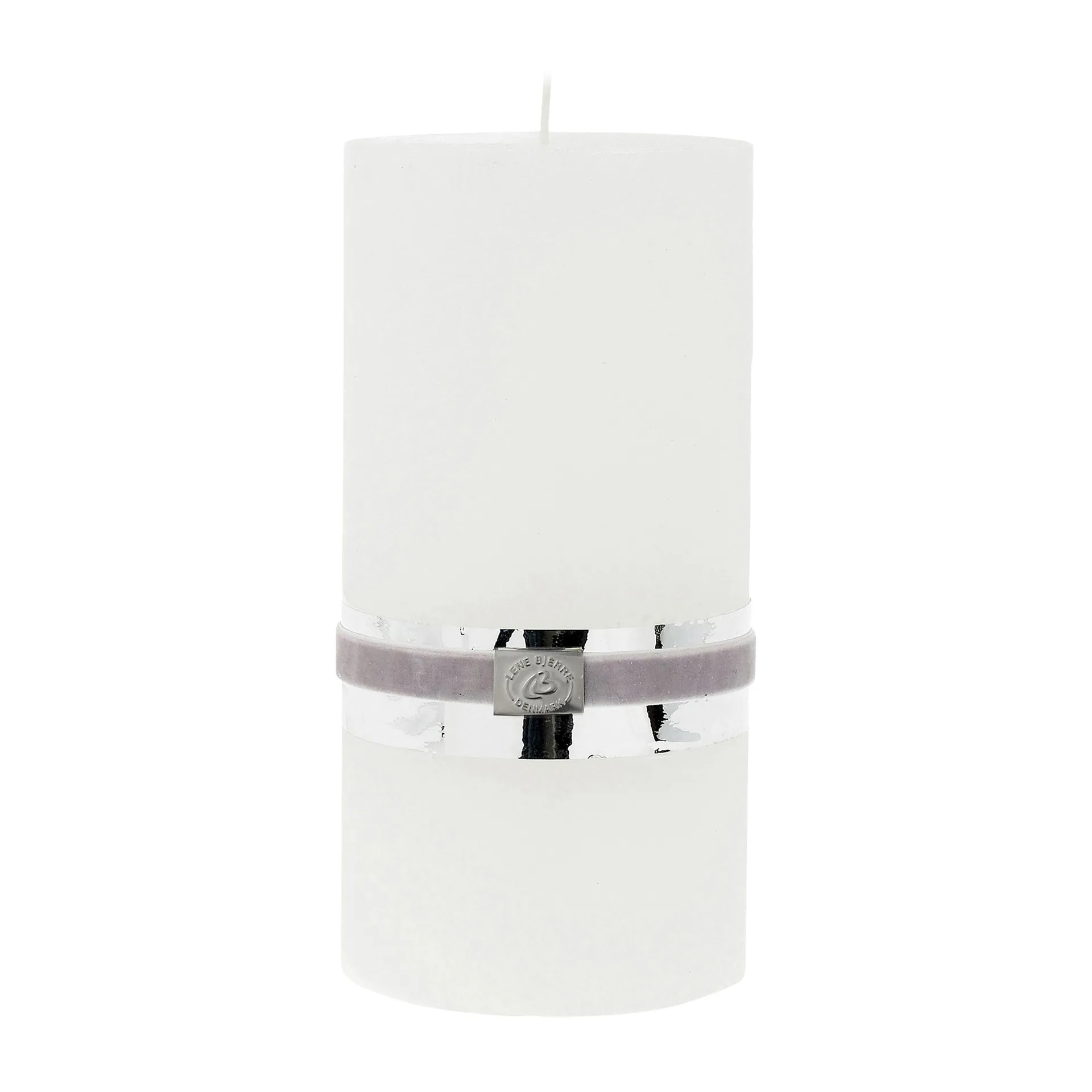 Lene Bjerre Rustic candle, white 20 cm Lene Bjerre