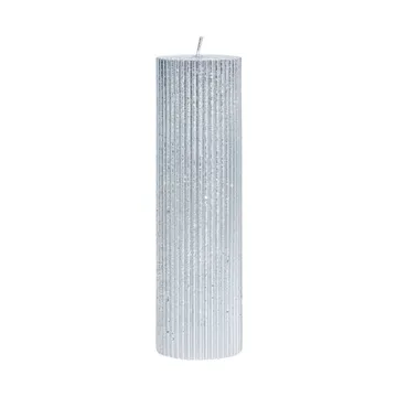 Lissa candle Ø6x20 cm - Silver - Lene Bjerre