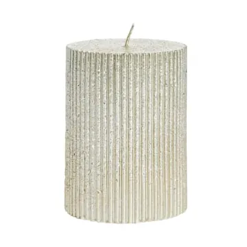 Lissa candle Ø7x10 cm - Light gold - Lene Bjerre