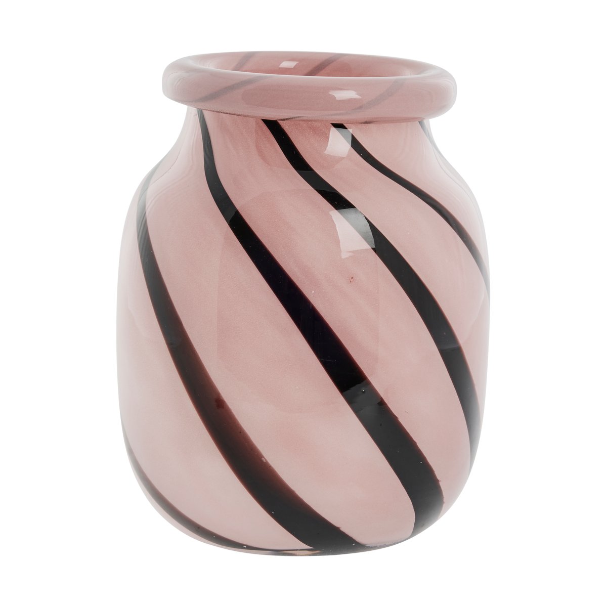 Lene Bjerre Marena vase o16 cm Rose-black | Scandinavian Design | Vases | Pink