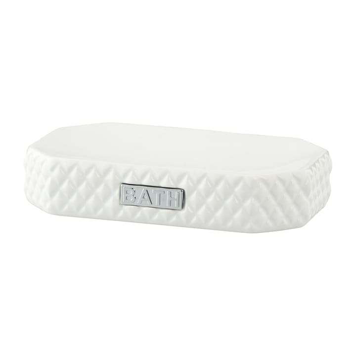 Marion soap holder 13.5x9 cm - White-silver - Lene Bjerre