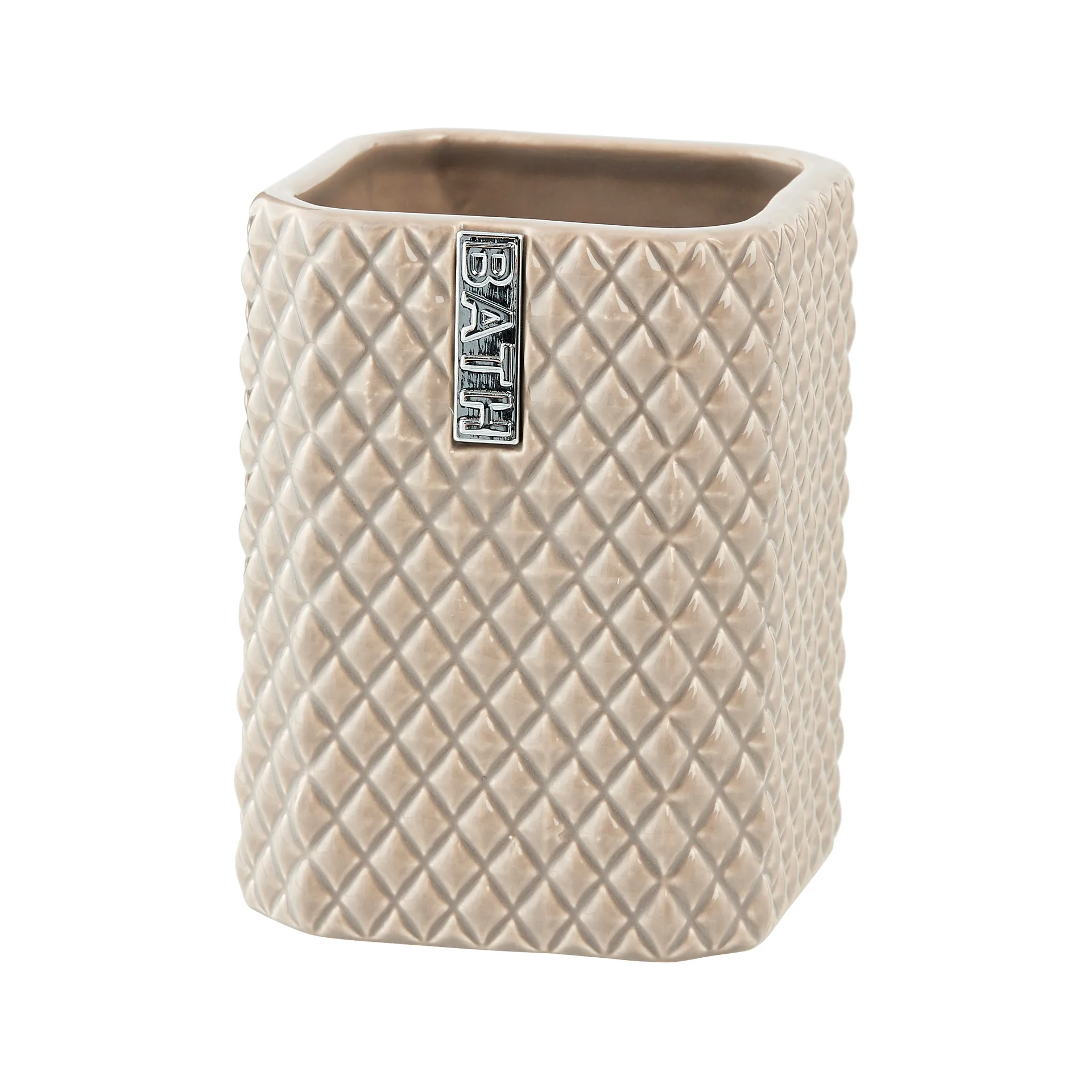 Marion tooth brush mug 10.5 cm, Driftwood-silver Lene Bjerre