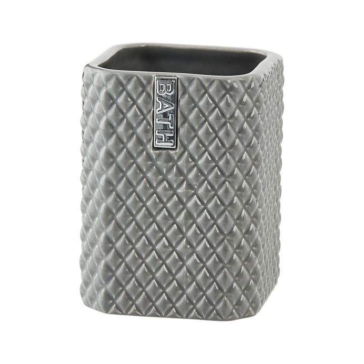 Marion tooth brush mug 10.5 cm - Monument grey-silver - Lene Bjerre