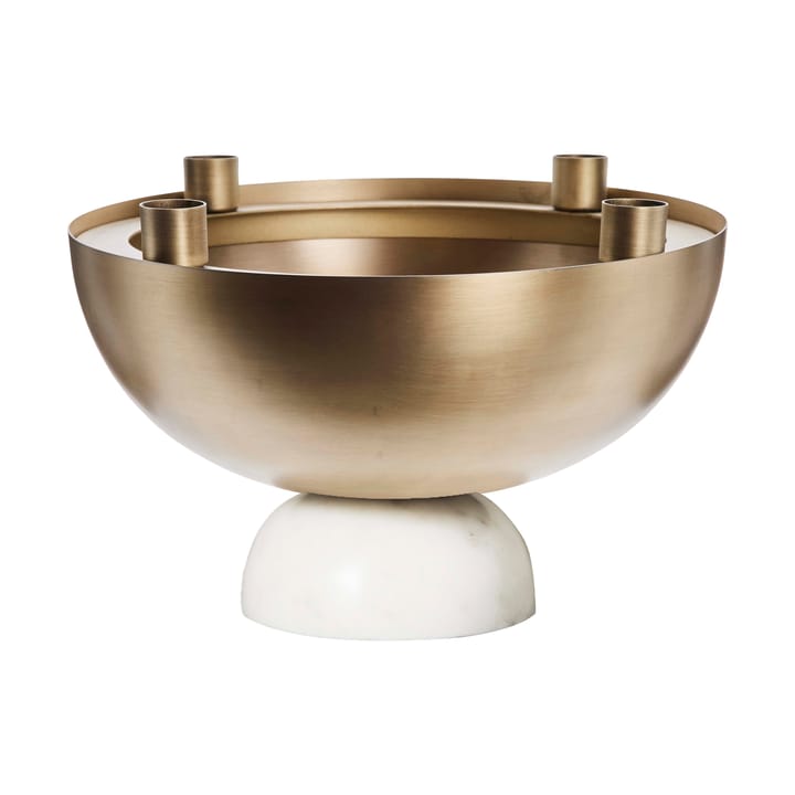 Marmilla advent candle Ø26 cm, White-light gold Lene Bjerre