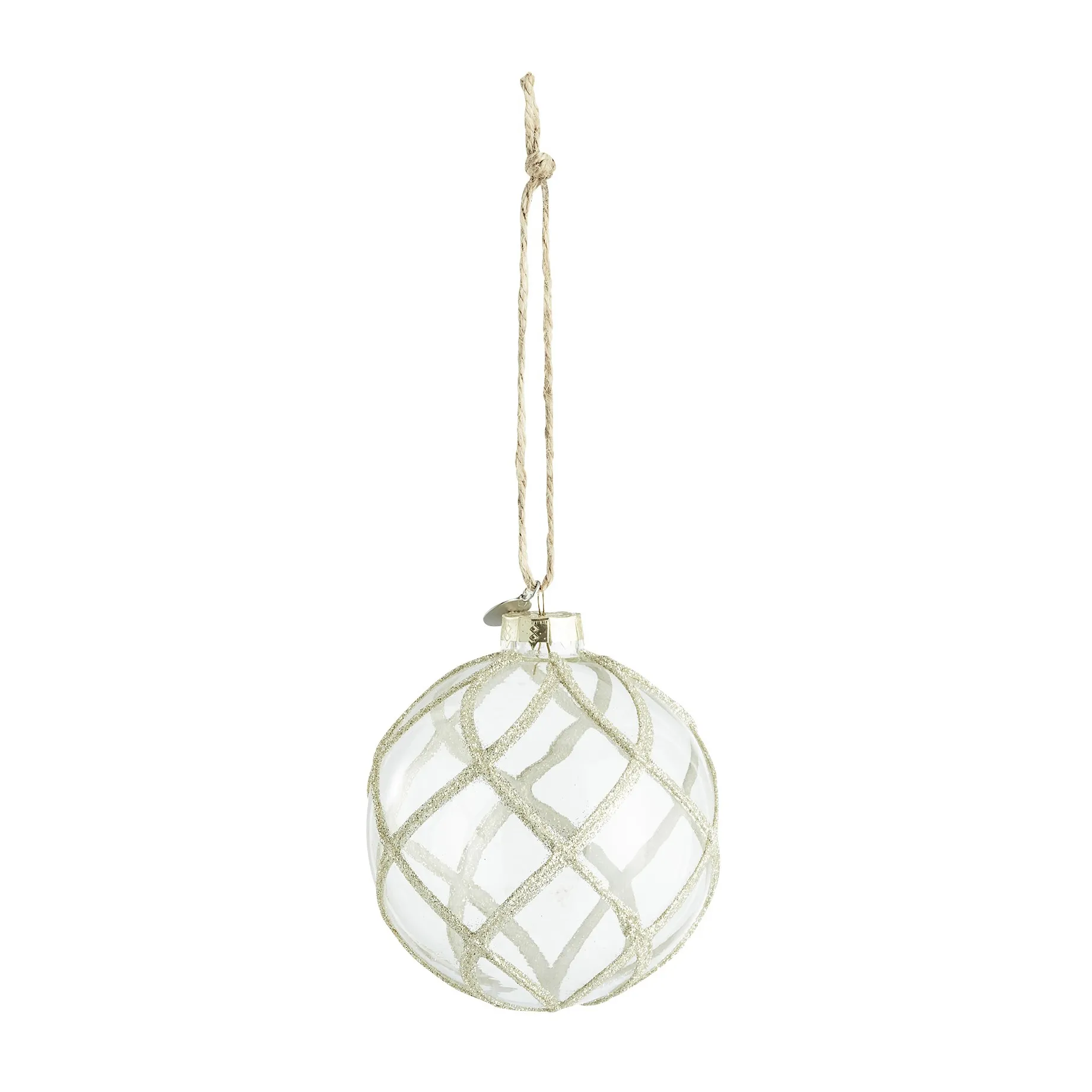 Merya Christmas Bauble Ø10 cm, Clear-gold Lene Bjerre